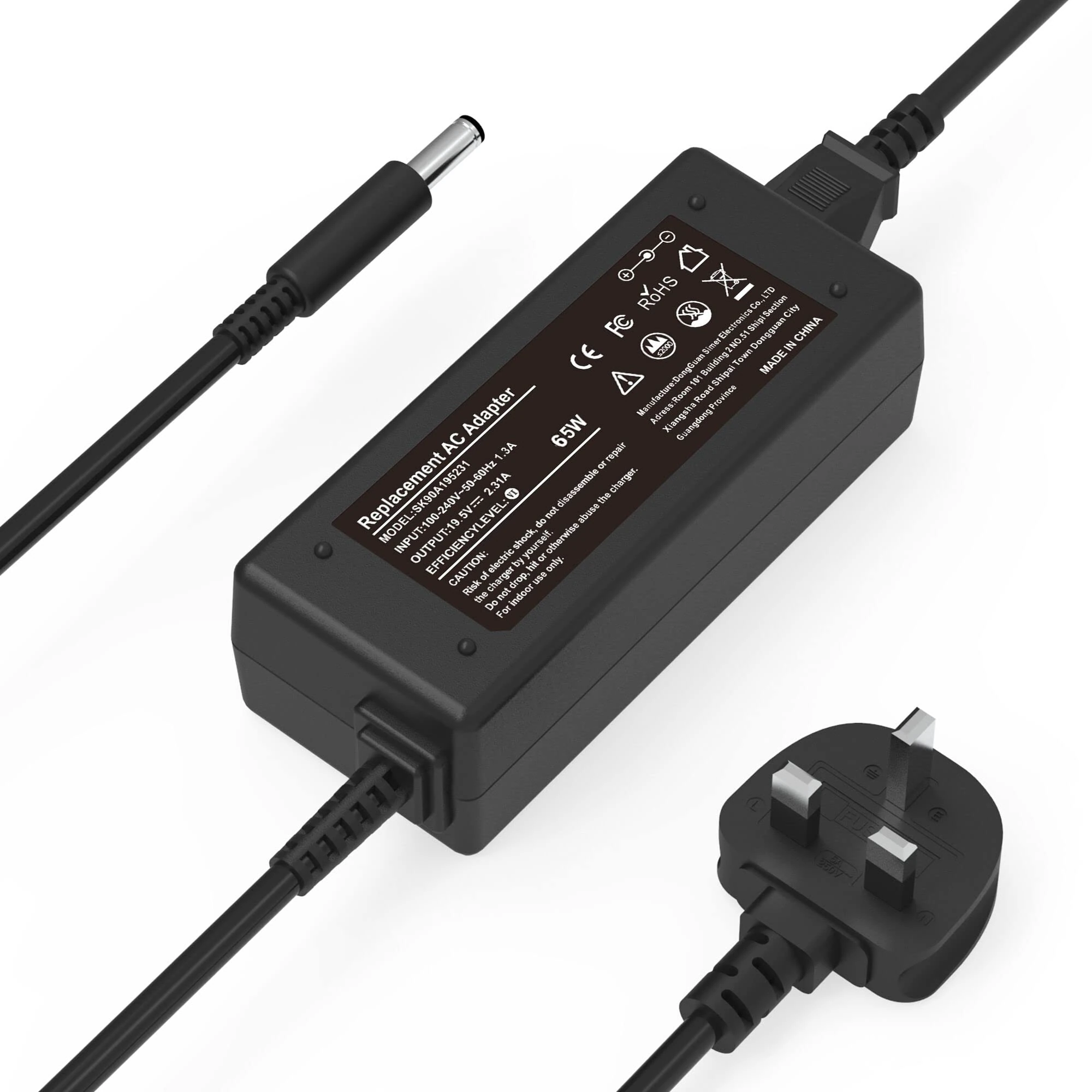 FUDCOCWN 65W Laptop Charger Compatible with Dell Inspiron 15 13 17 3000 5000 7000 11-3000 13-5000 13-7000 14-5000 17-7000 5570 5558 5559 7359 3452 Series Vostro 14 15 XPS 13 Power Cord