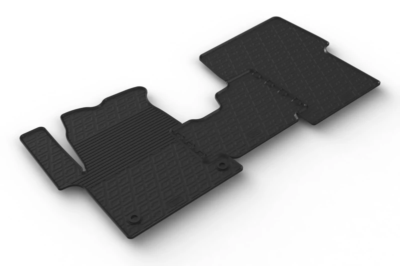 Gledring Set of rubber mats compatible with Citroën Spacetourer/Peugeot Traveller/Toyota Proace Verso 2016- / Fiat Scudo 2022- / Opel Zafira Life 2019-1st row of seats (G profile 3 pieces + mounting