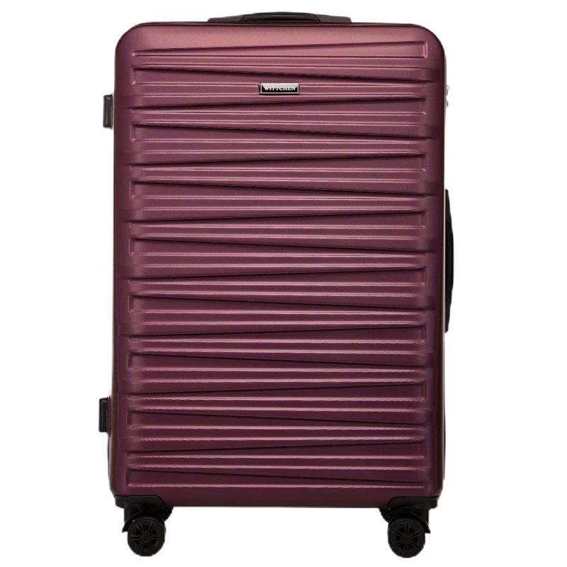 WITTCHEN Skyspeed Line ABS Hard Travel Suitcase with Wheels Trolley Combination Lock Telescopic Handle 4 Wheels, Brown, Grande Valise, Briefcase