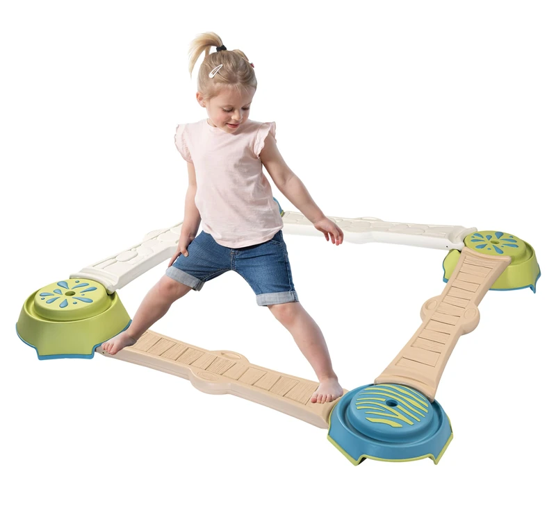 Smoby Life - Adventure Course - Motor Skills Course - 4 blocks and 4 boards - Up to 3.5m long - Recycled Material - From 2 Years Old - Made in France