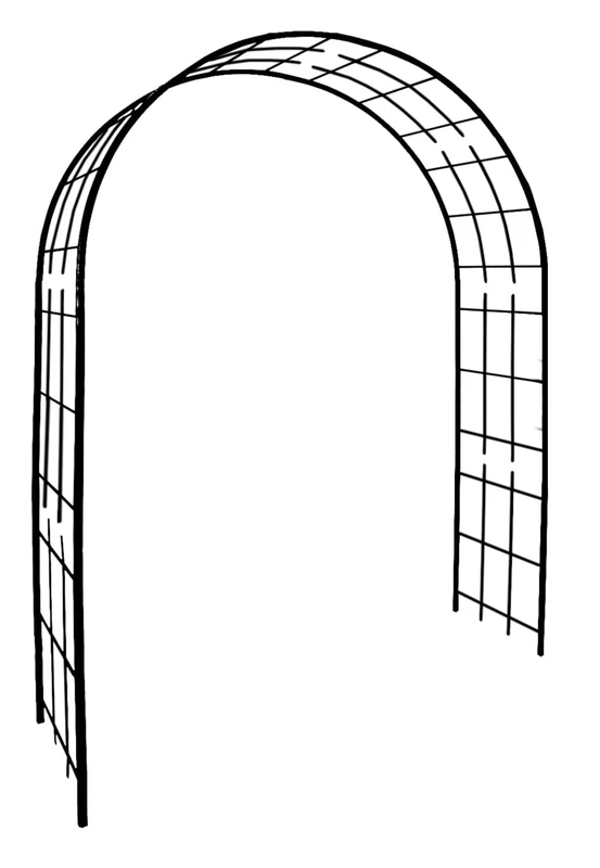 Anthracite Trellis Garden Arch – Climbing Plant Support and Outdoor Decoration, Sturdy Steel UV and Frost Resistant, Made in France, Easy Assembly - Image 1