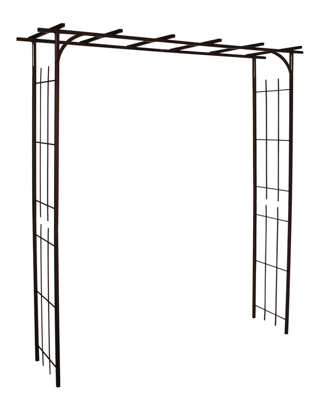 Charcoal Black Pergola Garden Arch – Climbing Plant Support and Outdoor Decoration, Sturdy Steel UV and Frost Resistant, Made in France, Easy Assembly