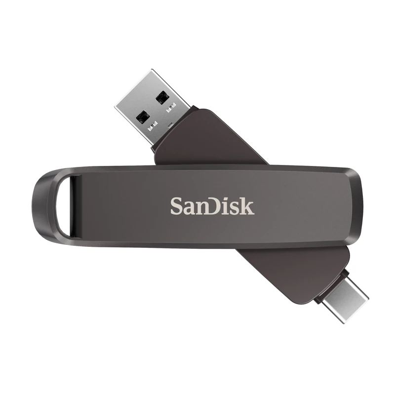 SanDisk Extreme PRO Dual Drive 512GB (USB Type-A & Type-C Connectors, High Performance Flash Drive, Read speeds up to 1000 MB/s, Data Encryption, Automatic Backup, File Management, Metal Design) Black