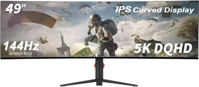 YOGAES 49 Inch 5K Wide Dual QHD (5120x1440) IPS Surface Game Display, 49 Inch montior. HDR 400, Hidden Inside, Interchangeability VESA100 * 100mm, Tilt Height Adjustment Possible, G-Sync (144hz)