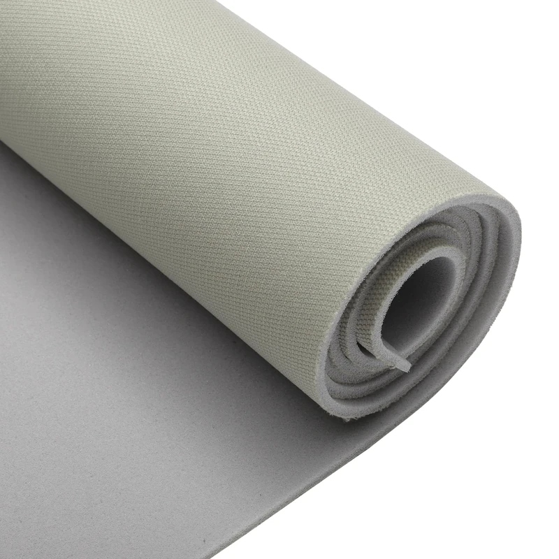 INFINAUTO Headliner Fabric 79" l x 48" W for Car RV SUV Automotive Interior Trim DIY Roof Repair Replacement Foam Backing Breathable Mesh Fabric Light Gray - Image 1