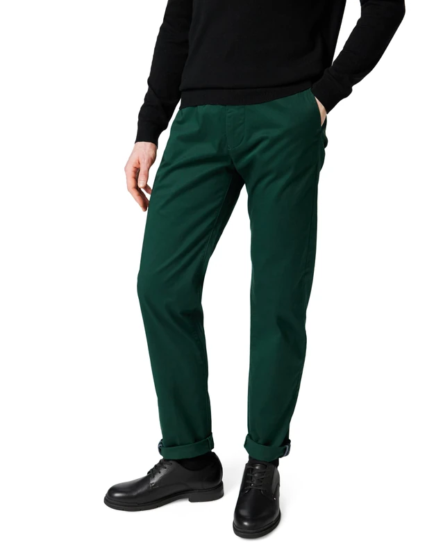 GANT Regular Twill Chinos, Tartan Green, 32 W/34 L