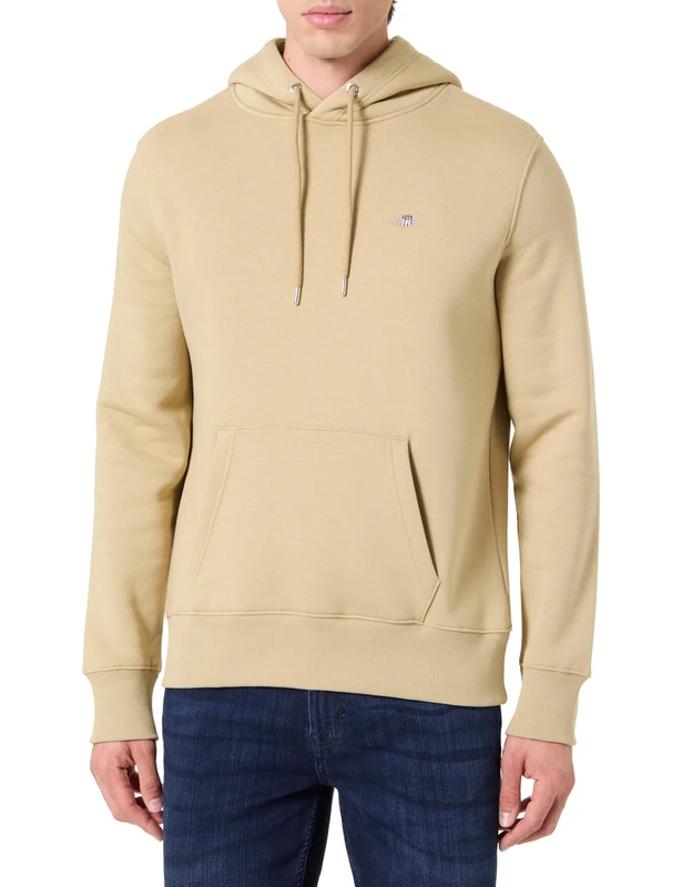 GANT REG Shield Hoodie, Woody Beige, M