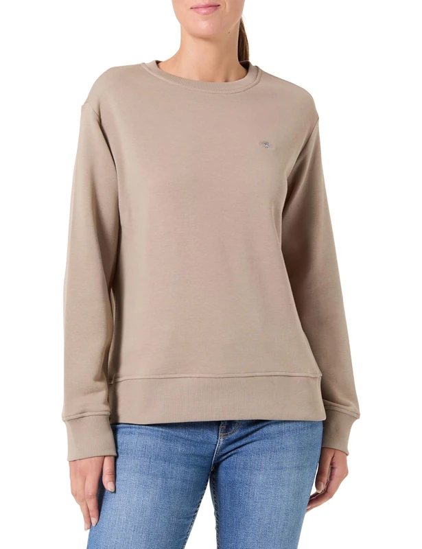 GANT Shield C-Neck Sweat, Taupe Beige, S