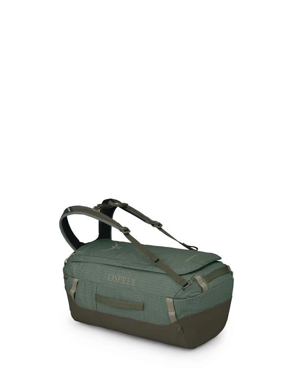 Osprey Transporter Travel Duffel Bag, Pine Leaf/Earl Grey, 40l
