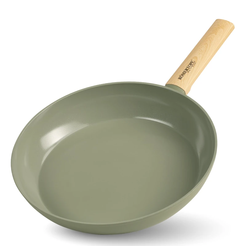 Römertopf 26 cm Frying Pan 2 Litre Capacity Aluminium with Ceramic Non-Stick Coating, Suitable for All Hobs Including Induction Cookers, Green