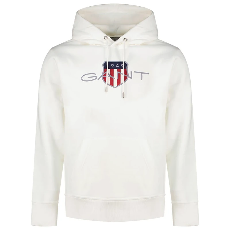 GANT REG Archive Shield Hoodie, Eggshell, M