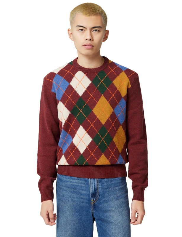 GANT Argyle C-Neck, Winter Wine, L