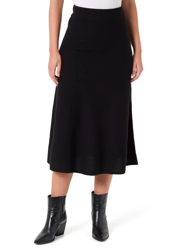 Gant Women's Superfine Lambswool Skirt, Black, 3XL
