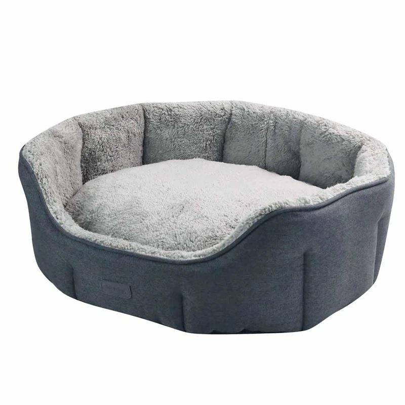 Nobby LICA Comfort Bed Oval Grey 65 x 57 x 22 cm