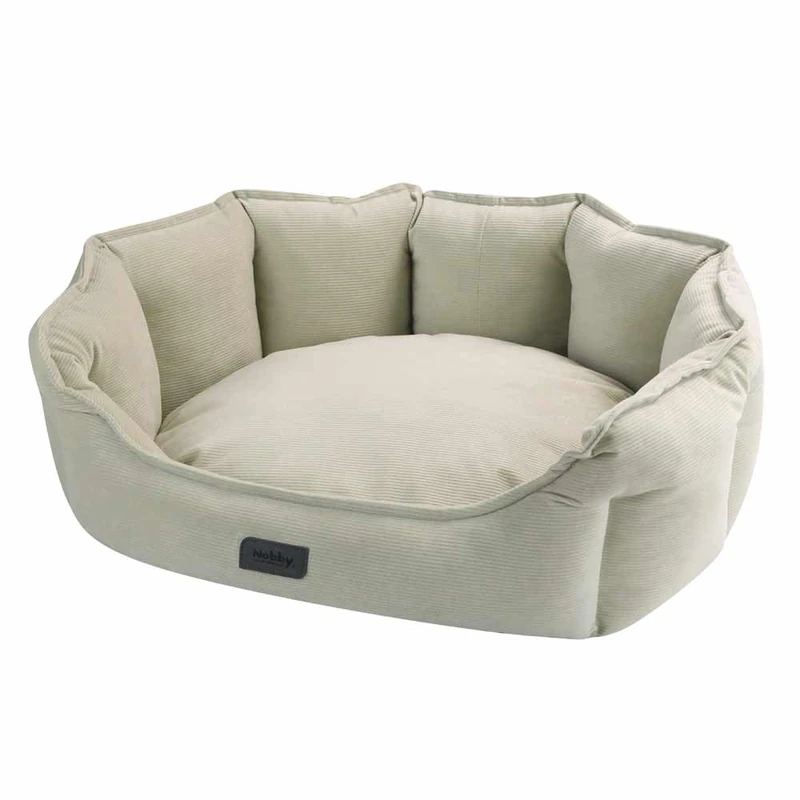 Nobby Comfort Bed Oval Cordo Beige 86 x 70 x 24 cm