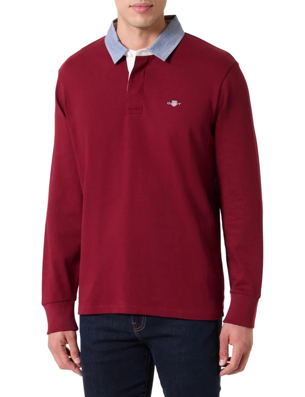GANT REG Chambray Heavy Rugger, red, L