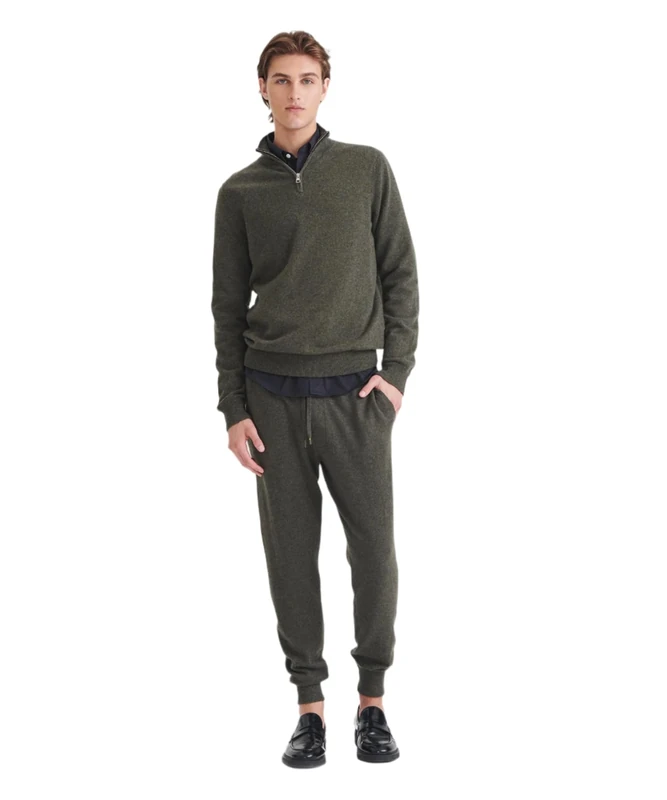 NAADAM Men's The Off-Duty Cashmere Jogger Casual Pants, Olive, X-Small