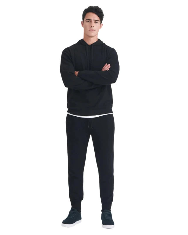NAADAM Men's The Off-Duty Cashmere Jogger, Black, M/L