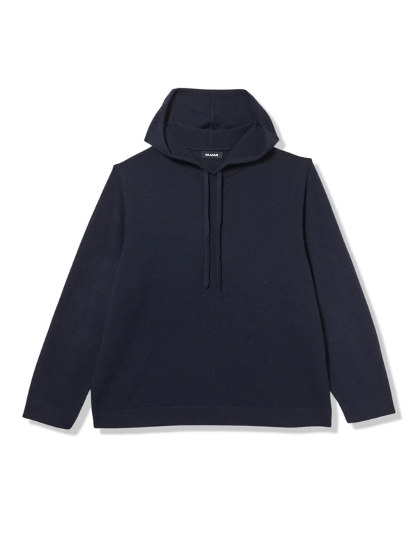 NAADAM Women's The Off-Duty Cashmere Hoodie, Navy, 3X