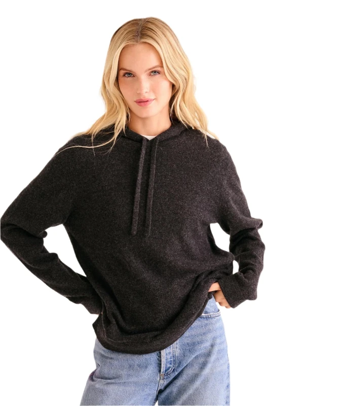 NAADAM Men's The Off-Duty Cashmere Hoodie, Smoke, XL
