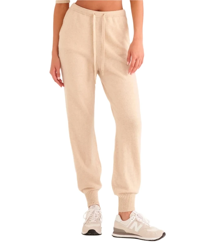NAADAM Women's The Off-Duty Cashmere Jogger Pants, Oatmeal, 3X-4X