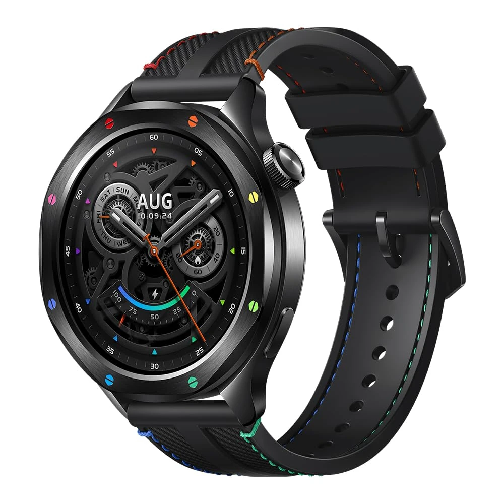 XIAOMI Watch S4 Smartwatch, Running Watch, Fitness Tracker, 1.43 AMOLED, 15 days battery life, Bluetooth calling, 150+ sports modes, dual-band GPS, NFC, Android & iOS, Rainbow