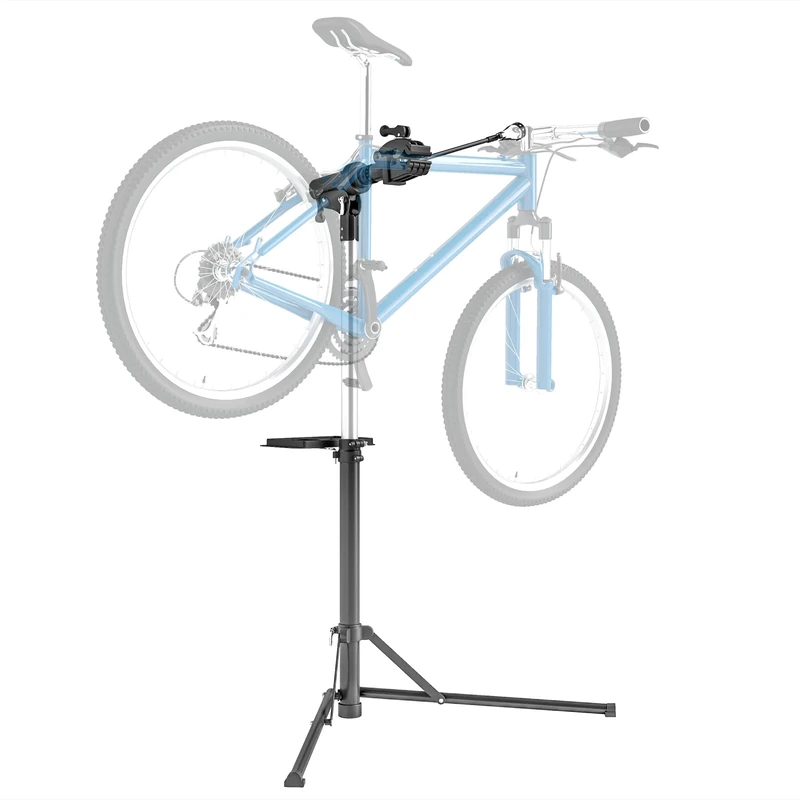HOMCOM Bike Repair Stand, Heavy Duty Bike Stand for Maintenance, Height Adjustable, Foldable, 30° Rotatable for Road Bike, Mountain Bike, E-Bike - Image 1