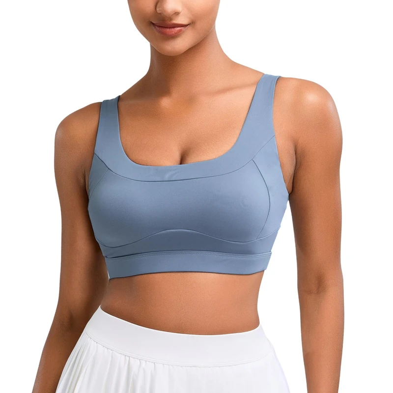 Vorcy High Impact Sports Bras for Women Running Bra Workout Bra U Back Sports Bra Blue