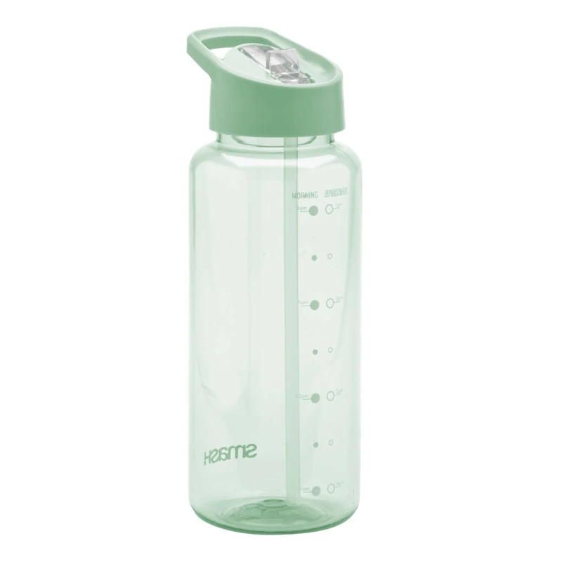 Smash 1 Litre Water Bottle with Water Timings, Sage