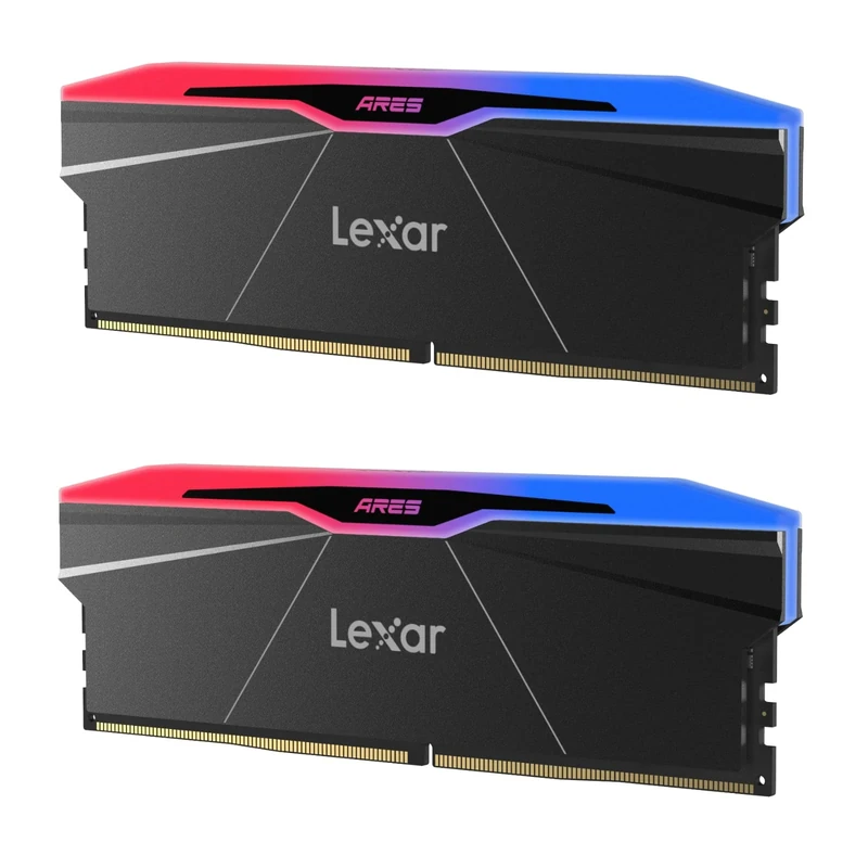 Lexar ARES Gen2 RGB DDR5 RAM 32GB Kit (2x16GB) 6000MHz CL26, 288Pin UDIMM Desktop Memory, PC Gaming Computer Memory for AMD EXPO/DRAM Empowered by SK hynix/CL26-36-36-68/1.45V(LD5U16G60C26BR-RGD)