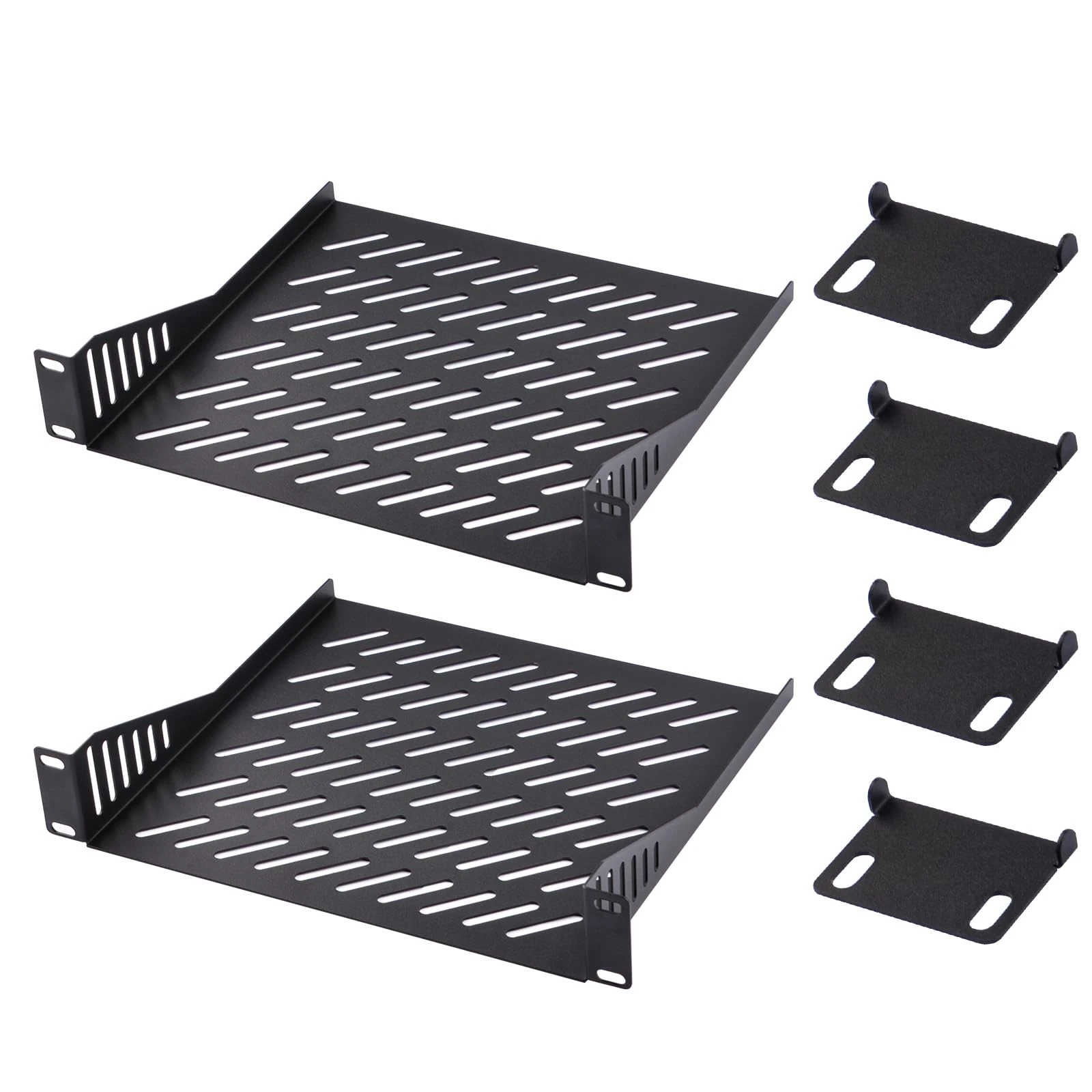 GeeekPi 1U Server Rack Shelf, 10-inch 200mm Depth Universal Rack Mount Shelf, Vented Cantilever Tray for 10 inch Server & Network Cabinets and DeskPi RackMate T1/T0