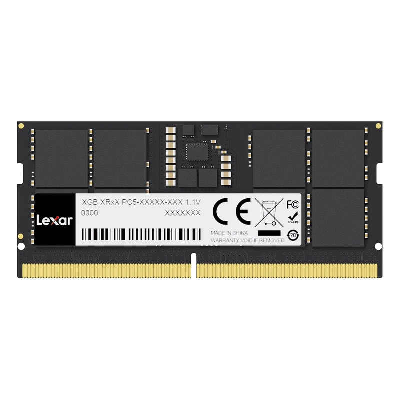 Lexar SODIMM 32GB DDR5 RAM 5600 MHz, 262-Pin DDR5 Laptop RAM, High-Performance Gaming DRAM SO-DIMM for Laptop Memory/All-in-one Intel NUC mini-PC, 1.1V, CL46-45-45-90