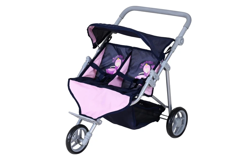 Knorrtoys 16742 Duo Twin Doll's Pram - Princess Blue