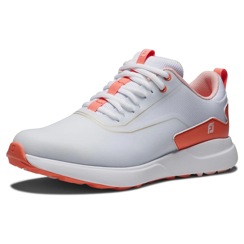 FootJoy Women's FJ Performa, White/White/Coral, 5.5 UK Wide