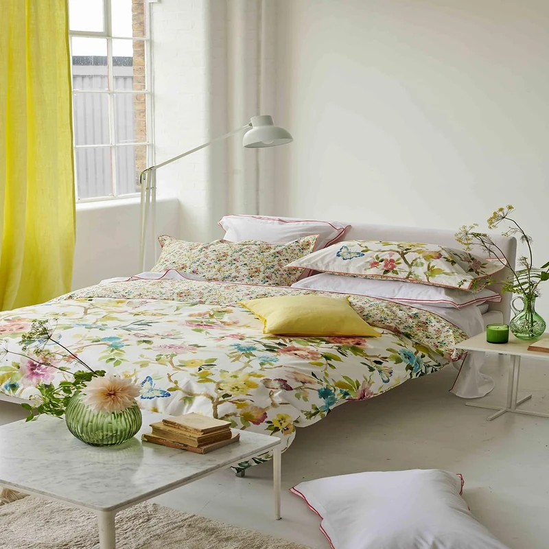 Designers Guild Duvet Cover, Aqua Fiore, 240 x 220 cm - Image 1
