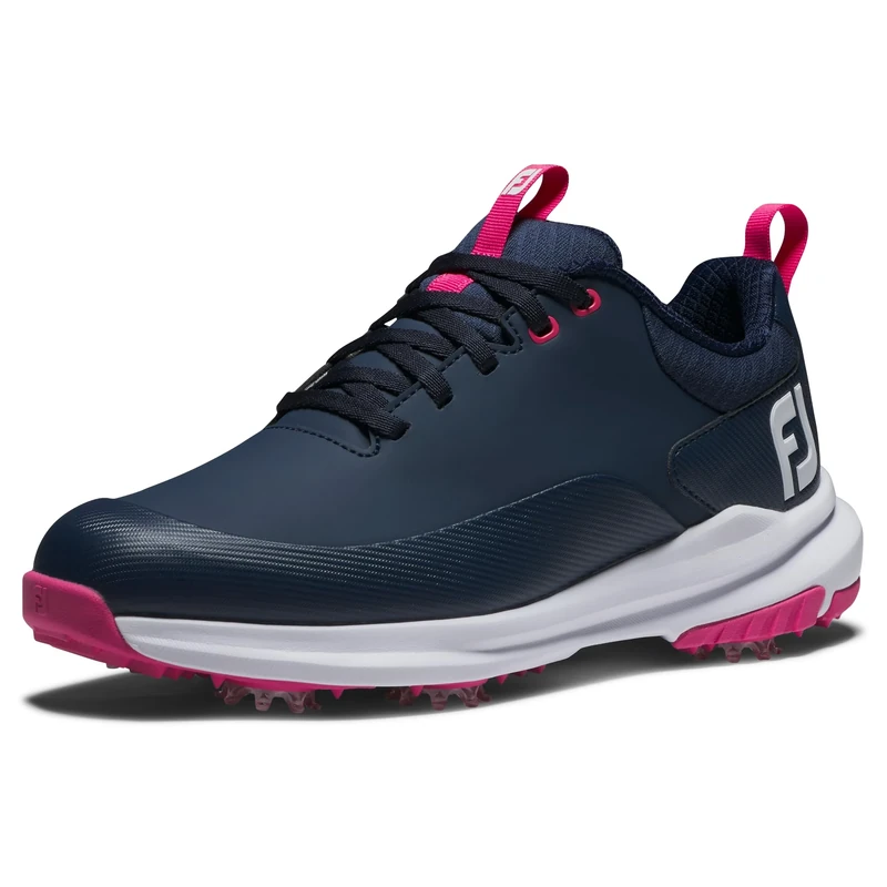 FootJoy Women's Tour Rival Golf Shoe, Navy/White/Pink, 5.5 UK Wide