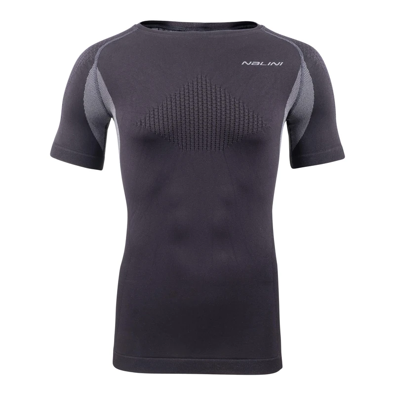 Nalini Combat Men's Technical Undershirt, Underwear, Thermal Compression Short Sleeve Black