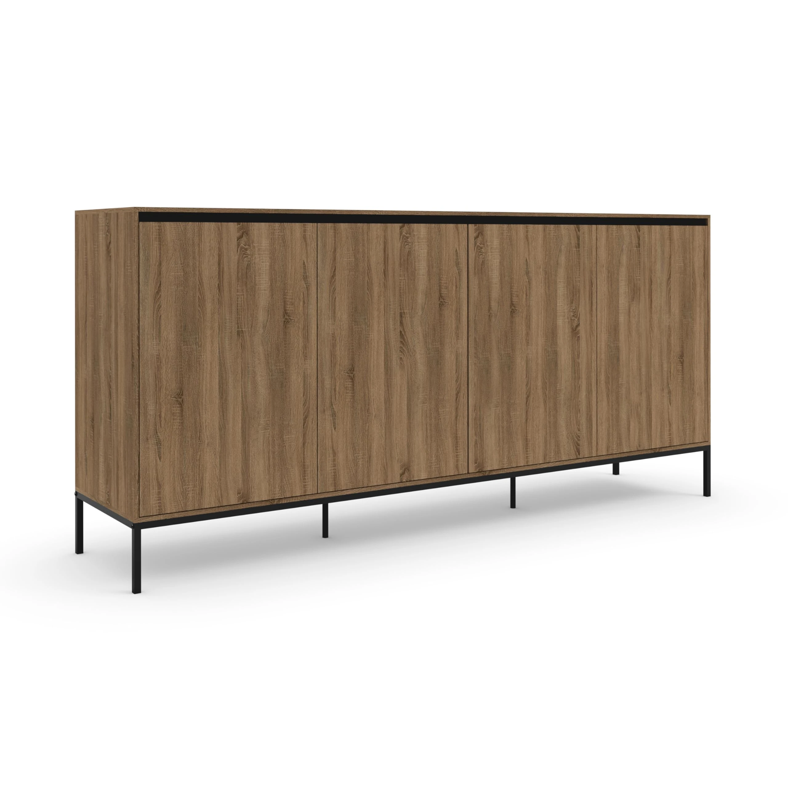 Dorel Home Bari Sideboard 4 Doors in Oak/Black