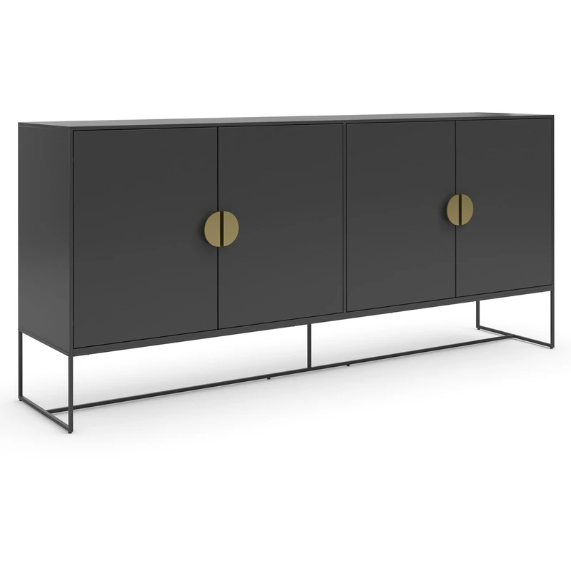 Dorel Home Asia Sideboard 4 Doors in Anthracite