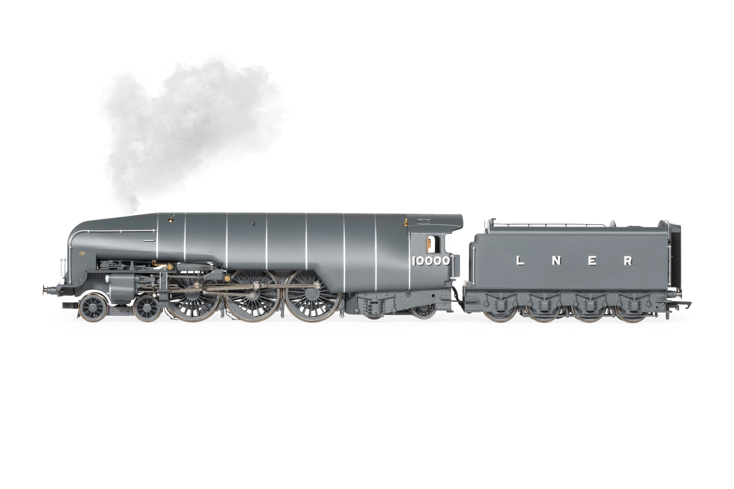 Hornby Steam Train - R30352SS LNER, W1 Class, 4-6-4, 10000 'Hush Hush' With Steam Generator - Era 3 00 Gauge Locomotives for Train Set, Engine Models for Adults - 1:76 Scale Model Gift