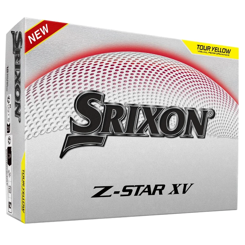 Srixon Z-STAR XV – Ultra Performing Golf Ball | Maximum Distance & Optimized Spin | FastLayer DG Core 2.0 | Spin Skin+ Cover | Control & Power | Available in White & Tour Yellow