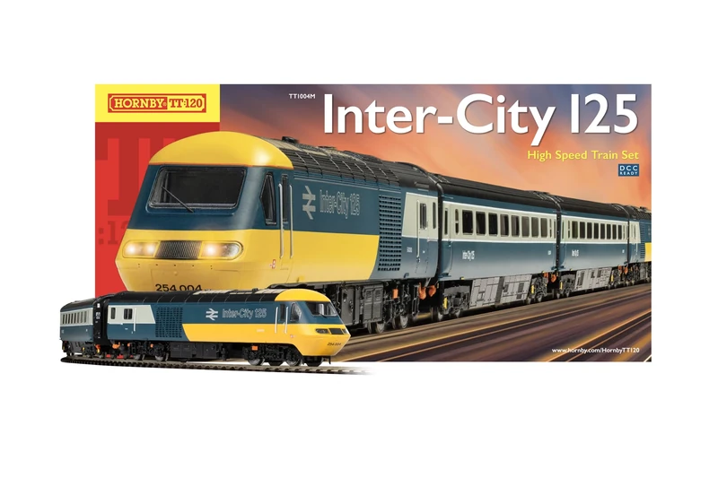 Hornby TT:120 TT1004M Train Set - Intercity 125 High Speed Gauge Model Railways Set, Sound Fitted Electric Train Kits with App Control - Engine Building Kits, 1:120 Scale Model Gifts