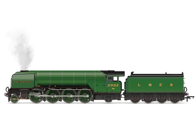 Hornby Steam Train - R30350SS LNER, P2 Class, 2-8-2, 2002 'Earl Marischal' With Steam Generator - Era 3 00 Gauge Locomotives for Train Set, Engine Models for Adults - 1:76 Scale Model Gift