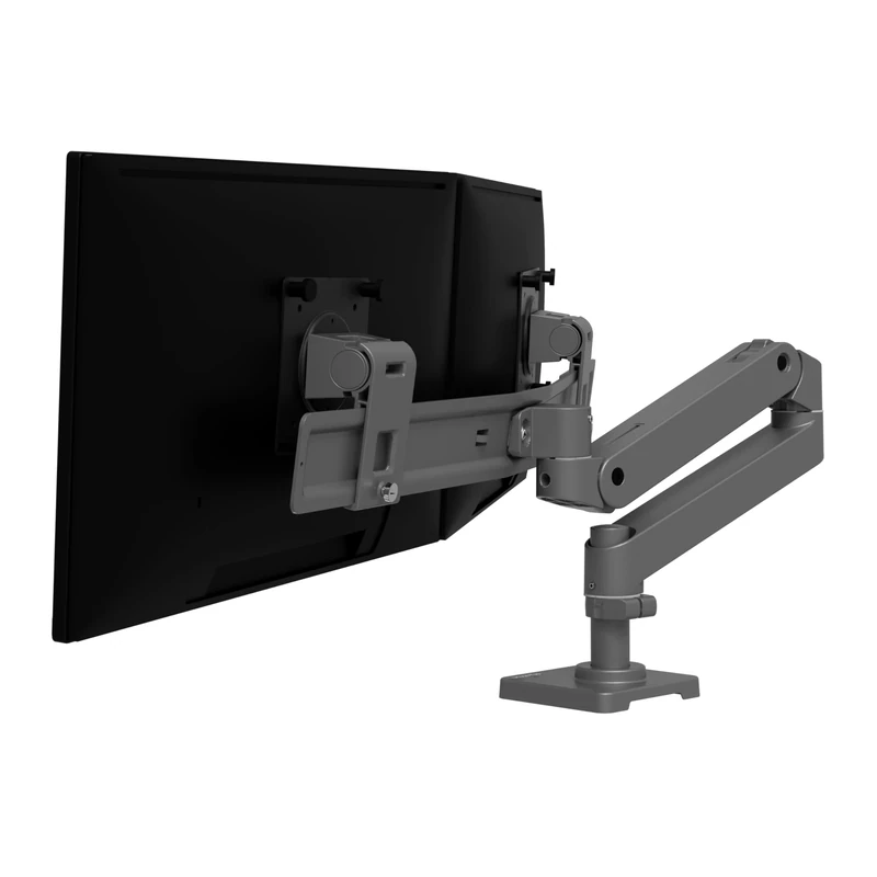 Ergotron – LX Pro Premium Dual Direct Monitor Arm, VESA Desk Mount – for 2 Monitors Up to 27 Inches, 9 lbs Each – Dark Grey