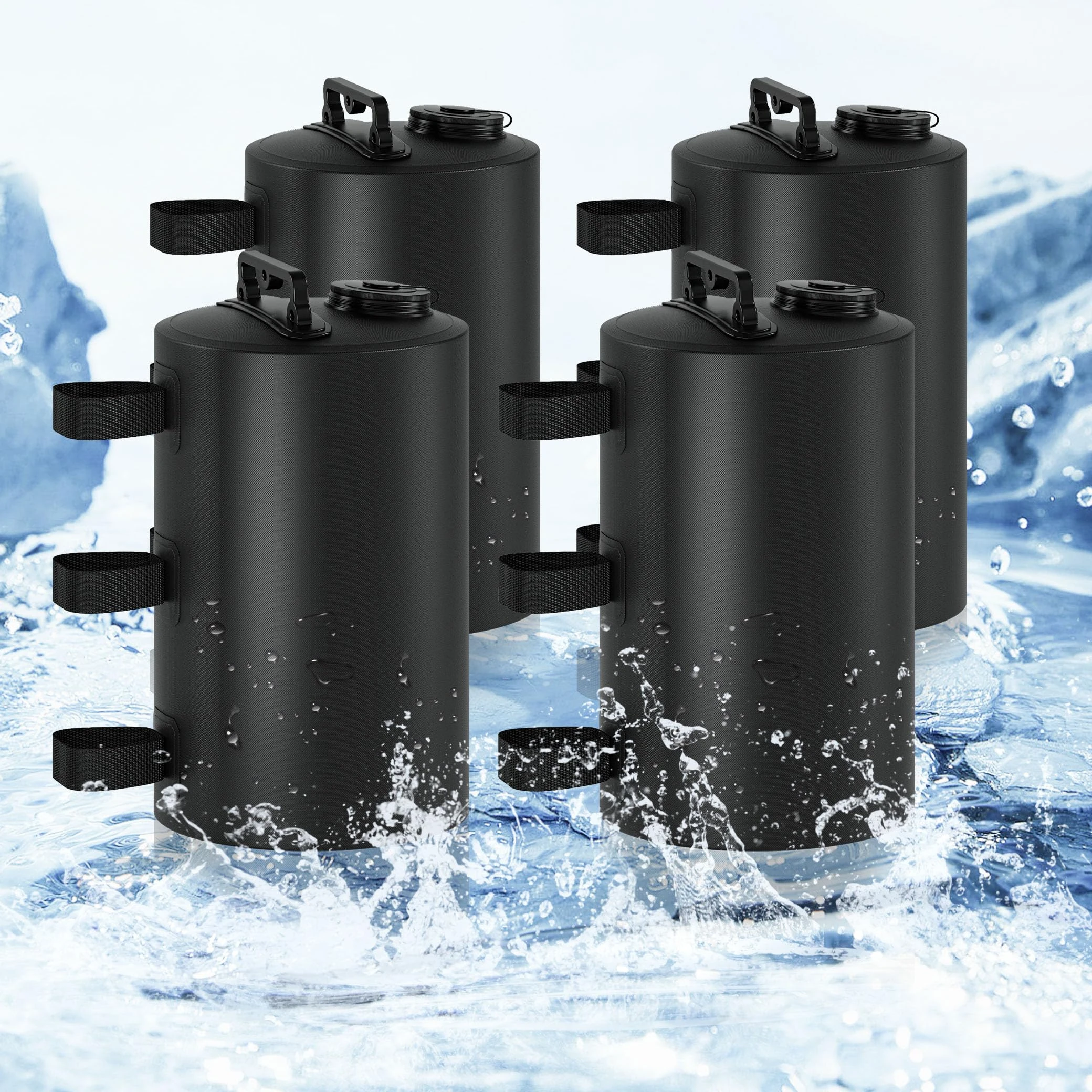 SONAMBULO Gazebo Water Weight Bags 88 lbs,Portable 10L Windproof Canopy Water Weight Bags for Outdoor Pop-Up Tents,Canopies,Gazebos,Heavy Duty Sand Weights,4 Pack