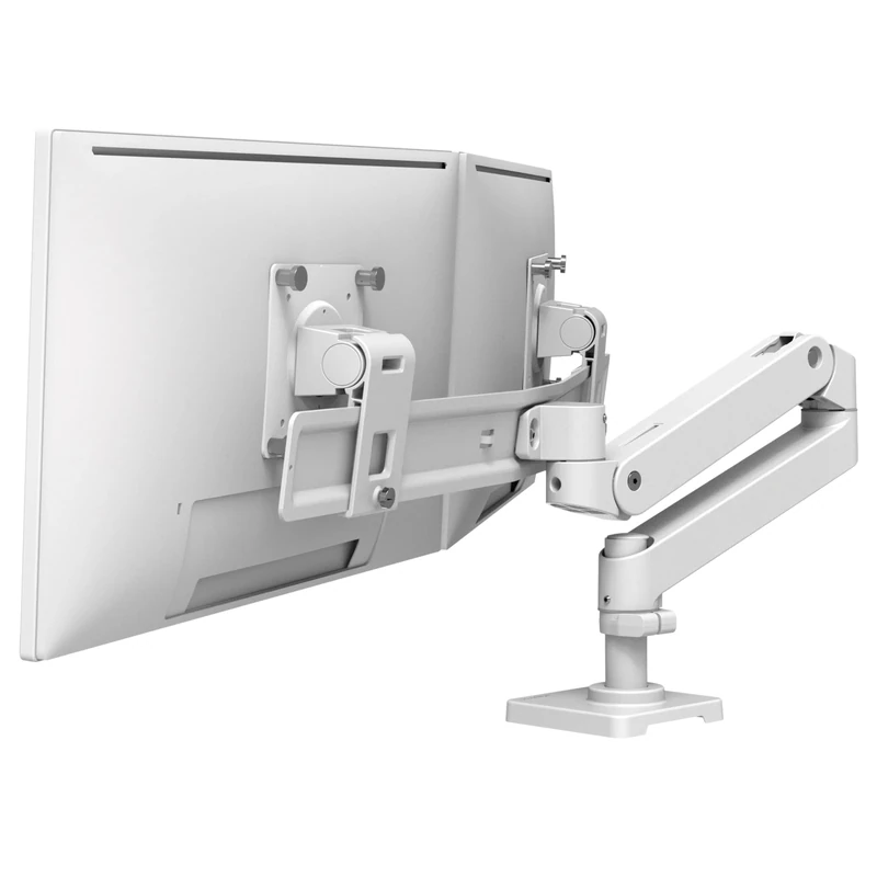 Ergotron – LX Pro Premium Dual Direct Monitor Arm, VESA Desk Mount – for 2 Monitors Up to 27 Inches, 9 lbs Each – White