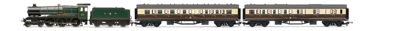 Hornby Steam Train - R30376 RailRoad GWR, Class 1000, 'County of Merioneth' Train Pack - Era 3 00 Gauge Locomotives, Engine Models for Adults - 1:76 Scale Model Gift