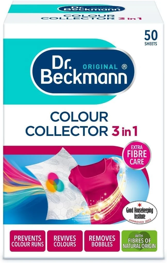 50 Sheets Colour Collector 3-in-1 Laundry Sheets - Prevents Colour Runs, Protects Clothes, Removes Odours, Ideal for Mixed Washes Sold By Zinnia