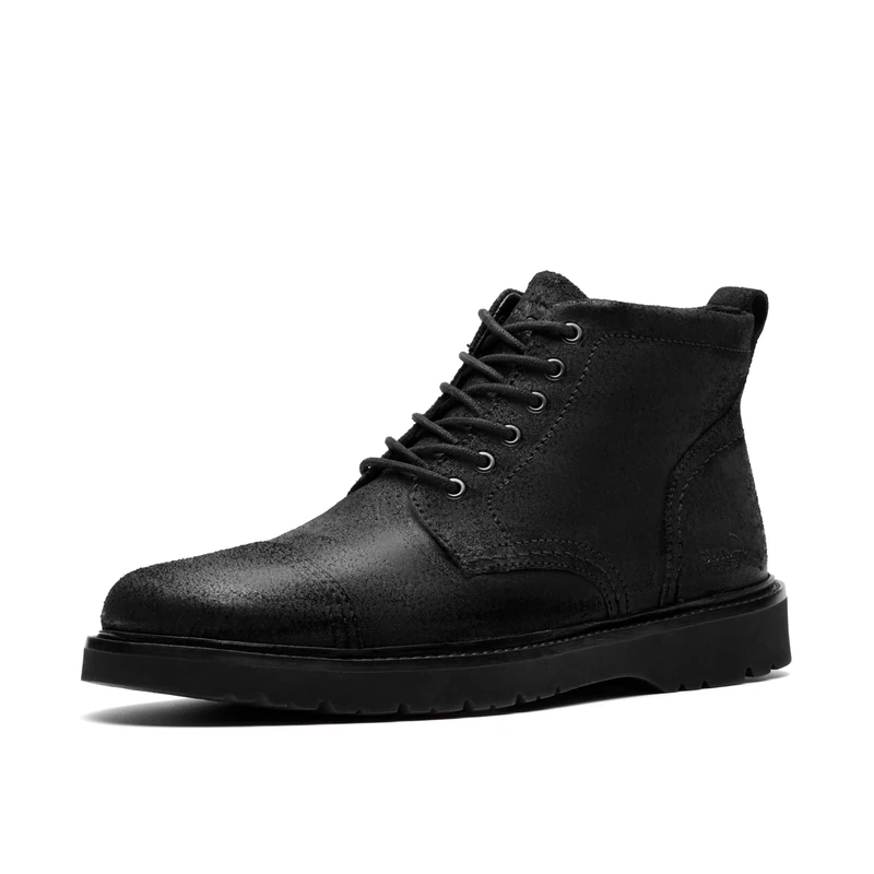 Clarks Weltridge Zip Mens Black Waxy, 6