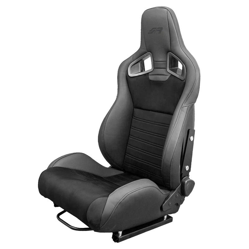 SIMONI RACING SRSF/16 Jody Heated Sports Seat, Reclining in Black Leather and Fabric, Universal - Image 1